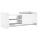  TV-benk hvit 100x35x40 cm konstruert tre 848374
