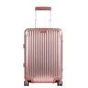 Borg Living Kabinkoffert - Aluminiumskoffert - Rose-gull - Luksuriøs trolley med TSA-lås - 36 liter