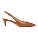 Lauren Ralph Lauren Lolah Ii Leather Slingback Pump   Brown   38