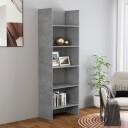 vidaXL Bokhylle betonggr? 60x35x180 cm sponplate