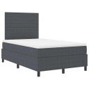  LED Box Springer Bed Mørkegrå og hvit 120 x 200 cm