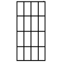 vidaXL Dusjskjerm frostet herdet glass 80x195 cm