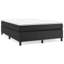  Boxspring sengeramme svart 135x190 cm Double kunstskinn
