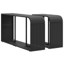  Oppbevaringshyller 2 stk svart polyrotting 365981