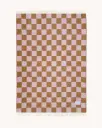 Maison Deux Checkerboard Pledd Rosa/Terracotta