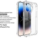 iPhone 15 Pro Imak Drop-Proof TPU-deksel Gjennomsiktig