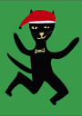 Xmas cat Plakat Plakat / 40x50cm