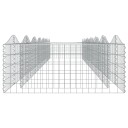  Buet gabion høybed 600x100x50 cm galvanisert jern