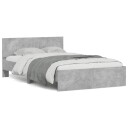 vidaXL Sengeramme med hodegavl betonggrå 120x200 cm 8721012247109