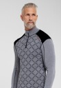 Dovre Langermet t skjorte 'Half Zip' 100% ull Grå