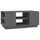 vidaXL Salongbord grå 90x49x40,5 cm heltre furu