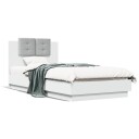  Sengeramme med hodegavl hvit 90x190 cm konstruert tre 8721012277038