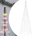 vidaXL Juletrelys på flaggstang 550 LED fargerik 300 cm