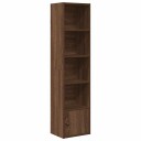 Bokhylle brun eik 31x24x127 cm konstruert tre
