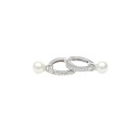Petite Kennedy hoops øredobber ivory pearl