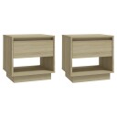 vidaXL Nattbord 2 stk sonoma eik 45x34x44 cm sponplate
