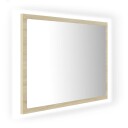 vidaXL LED Baderomsspeil 60x8,5x37 cm sponplate sonoma eik