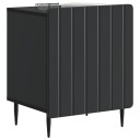  Nattbordskap 2 pcs Svart 43 x 34,5 x 52 cm Konstruert tre