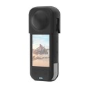 PULUZ beskyttelsesveske i silikon med objektivdeksel for Insta360 X5 (svart)