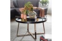 Elphin Sofabord 78 cm Rundt - Glass/Svart