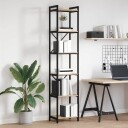  Bokhylle Sonoma eik 40 x 30 x 188 cm Konstruert tre
