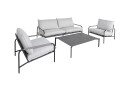 Venture Design Dottoria sofagruppe Mørk grå med grå pute 2,5 seters sofa 2 lenestoler og bord Grå