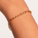 PDPAOLA Letter P Armbånd 18 kt. Gullforgylt sølv PU01-553-U - Dame - 925 sterling silver