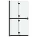 Sammenleggbar dusjvegg med frostet ESG-glass 110x190 cm