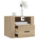 vidaXL Veggmonterte nattbord 2 stk sonoma eik 50x36x40 cm