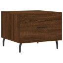 vidaXL Salongbord brun eik 50x50x40 cm konstruert tre