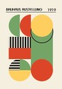 Bauhaus Austellung 1919 Geometric Abstract Plakat Plakat / 40x50cm