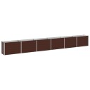 vidaXL Hevet Hagebed Brun 480 x 40 x 55 cm kaldvalset stål