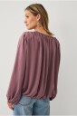 Ellos Collection   Bluse med rynkedetaljer   Lilla
