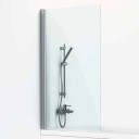 Svedbergs Skoga Badekarvegg Rett 80 cm, Alu Matt/Klarglass