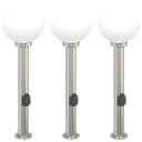 vidaXL Pullertlamper med stikkontakt 3 stk 80 cm rustfritt stål IP44