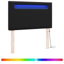  Hodegavl Enkel Design Svart 90 cm Syntetisk Skinn