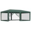 vidaXL Festtelt med 6 sidevegger av netting grønn 6x4 m HDPE