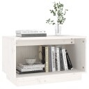vidaXL TV-benk hvit 60x35x35 cm heltre furu
