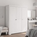 vidaXL Garderobe BODO hvit 151,5x52x176,5 cm heltre furu