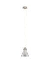 Parkington 9" Pendant Polished Nickel/Clear Glass