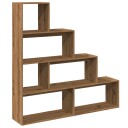 Bokhylle 4 etasjer artisan eik 143,5x29x143,5 cm konstruert tre