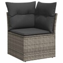 vidaXL Hagesofa Set 10 stk. 8-Antall seter Grå Poly rattan