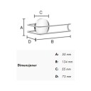 Beslagsboden Toalettpapirholder 3411 - Selvklebende Krom