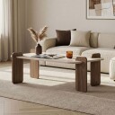 Coffee Table Nordure Travertin Valnöt -