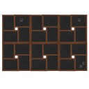 vidaXL Fotorammekollasj for 24x(10x15 cm) bilde mørkebrun MDF