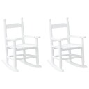  Gyngestoler for barn 2 stk hvit heltre poppeltre 3281600