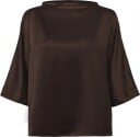 Ahlvar Gallery Tori Satin Tee   DARK BROWN   L