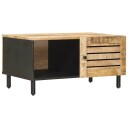 vidaXL Kaffebord Naturlig 80 x 50 x 40 cm Massiv mango tre