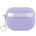 Guess Etui Guess Guap2lschsu Til Apple Airpods Pro 2 Deksel Lilla Silikon Charm Hjertekolleksjon