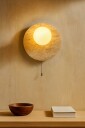 Kummer vegglampe 10 cm rund   Beige og Hvit
